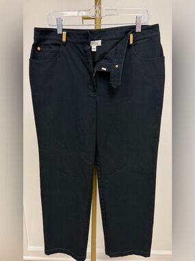 Jones New York Black Skinny Stretch Jeans with Comfort Waistband Size 14